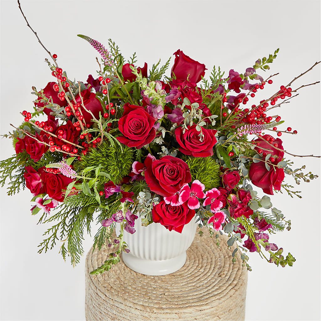 Big Red Bow Bouquet –  Heliconia Flowers Of Colombia, Cuddebackville NY