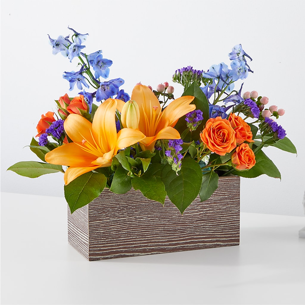 Radiant Citrus Box Bouquet –  Heliconia Flowers Of Colombia, Cuddebackville NY