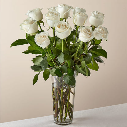 Long Stem White Rose Bouquet –  Heliconia Flowers Of Colombia, Cuddebackville NY