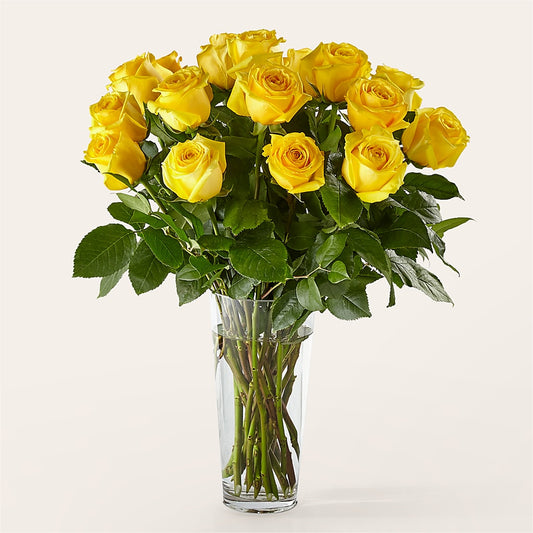 Long Stem Yellow Rose Bouquet –  Heliconia Flowers Of Colombia, Cuddebackville NY