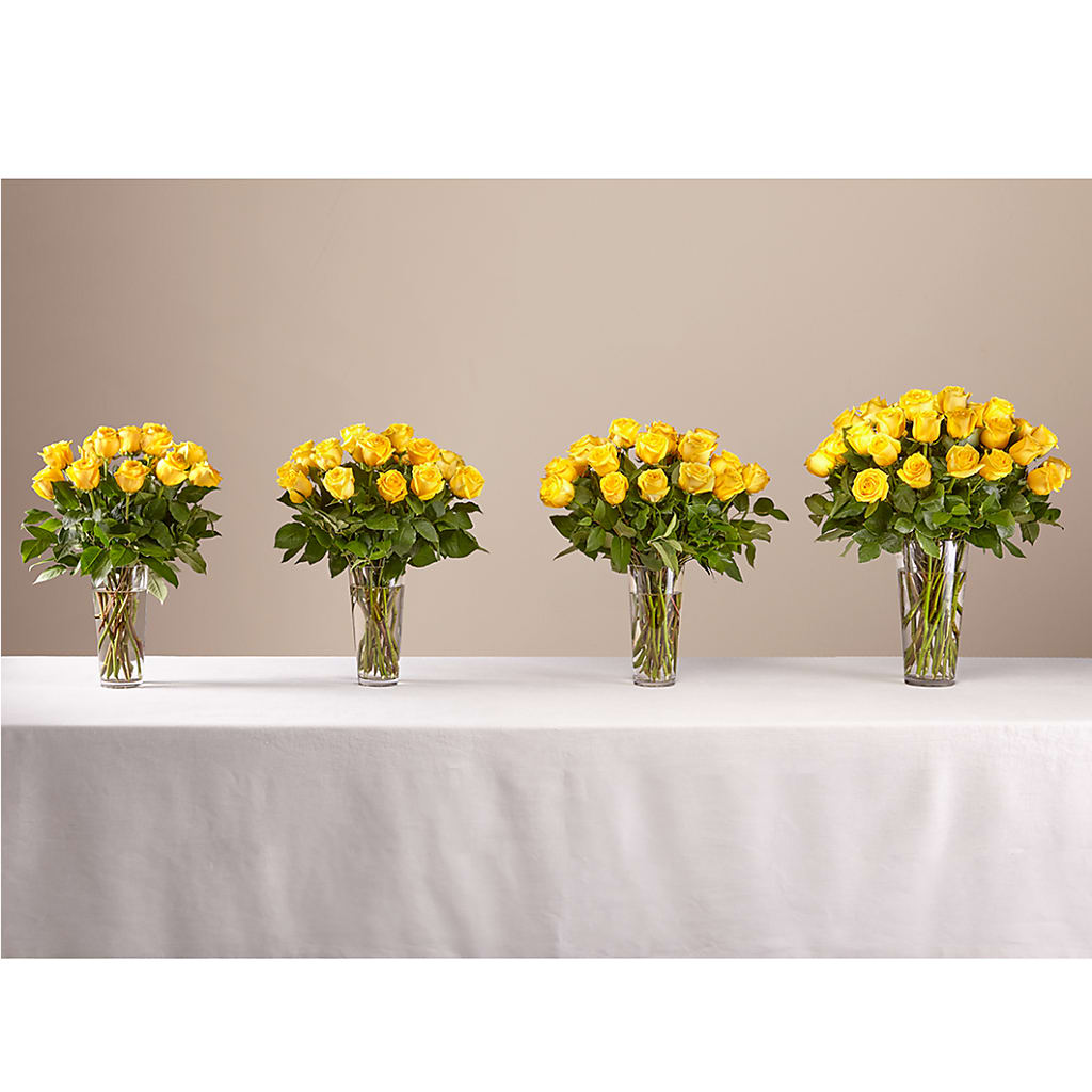 Long Stem Yellow Rose Bouquet –  Heliconia Flowers Of Colombia, Cuddebackville NY