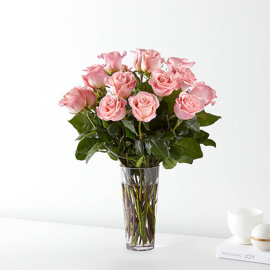 Long Stem Pink Rose Bouquet –  Heliconia Flowers Of Colombia, Cuddebackville NY