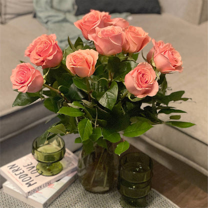 Long Stem Pink Rose Bouquet –  Heliconia Flowers Of Colombia, Cuddebackville NY