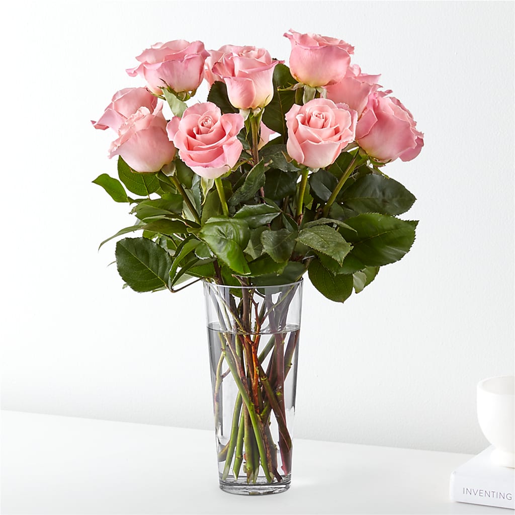 Long Stem Pink Rose Bouquet –  Heliconia Flowers Of Colombia, Cuddebackville NY