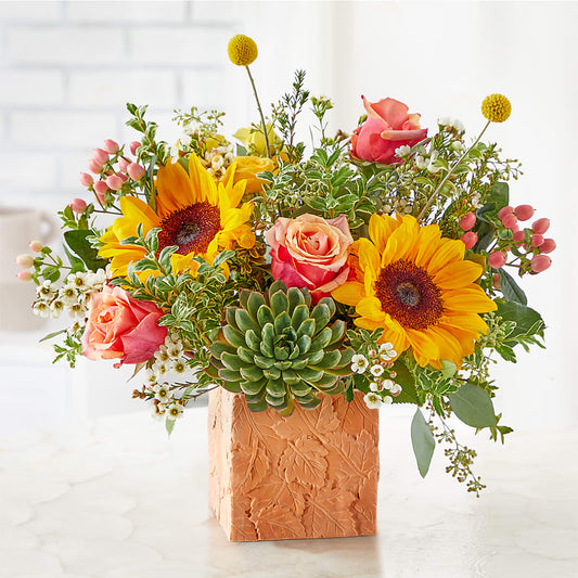 Sunflower Season Bouquet –  Heliconia Flowers Of Colombia, Cuddebackville NY