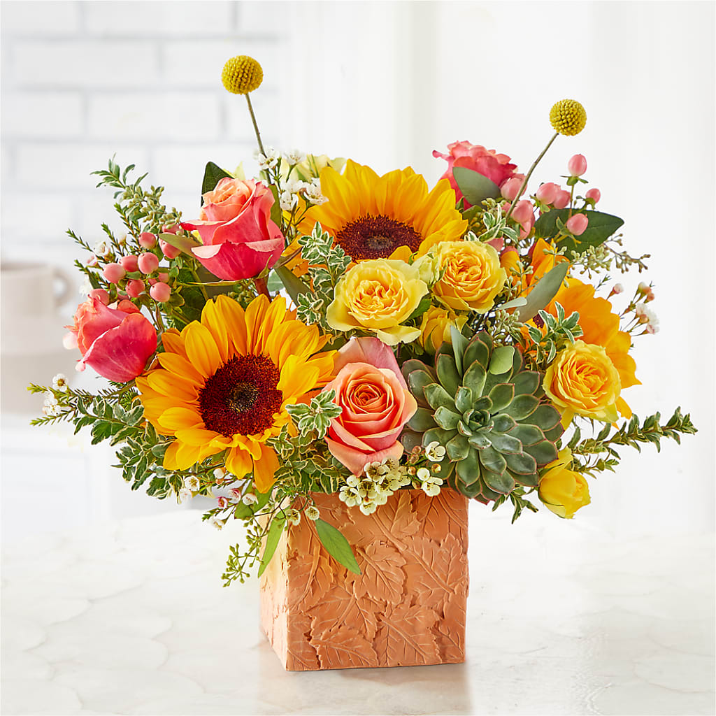 Sunflower Season Bouquet –  Heliconia Flowers Of Colombia, Cuddebackville NY