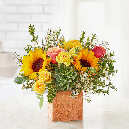 Sunflower Season Bouquet –  Heliconia Flowers Of Colombia, Cuddebackville NY