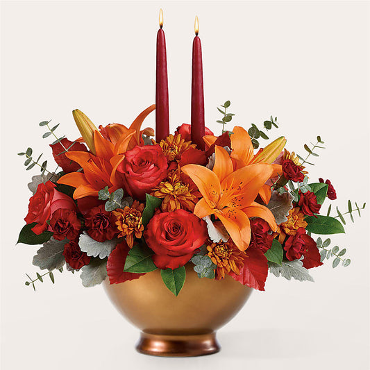 Fruits of Fall Centerpiece –  Heliconia Flowers Of Colombia, Cuddebackville NY