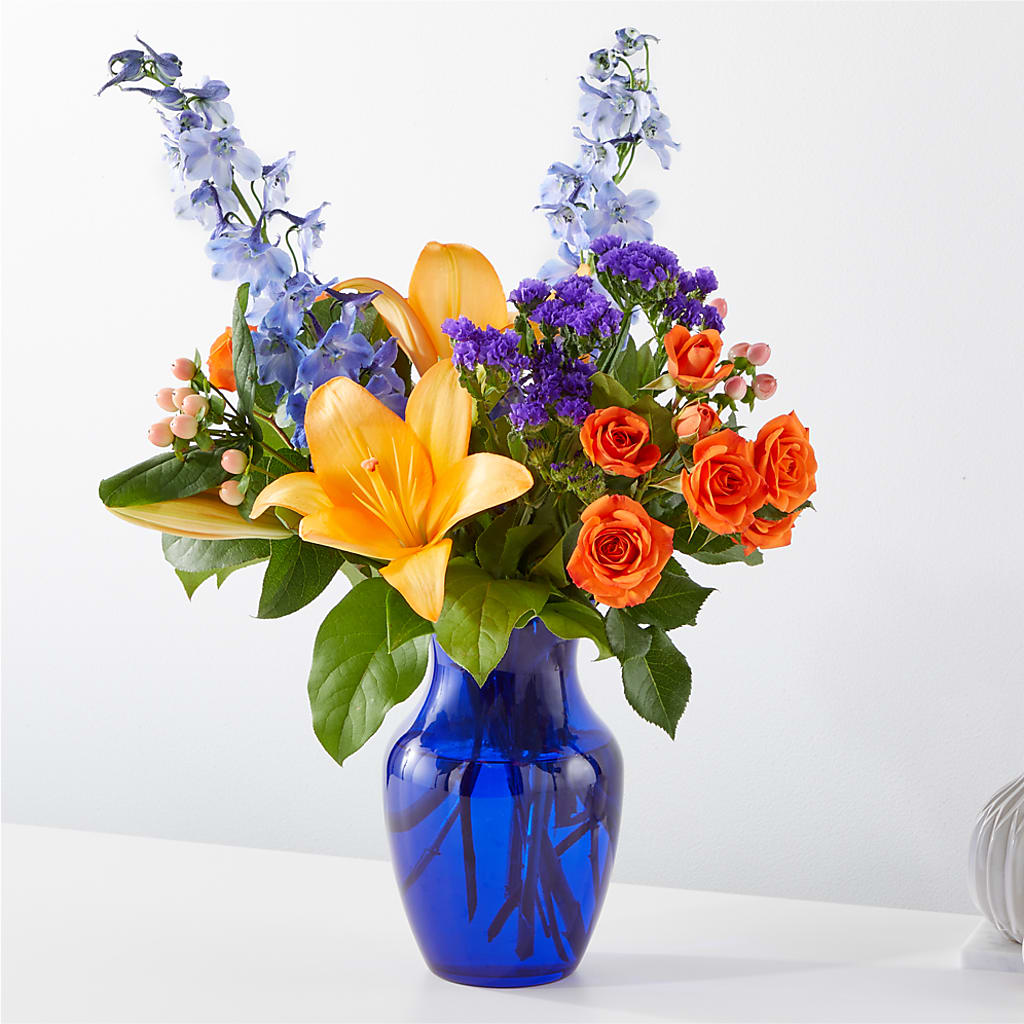 Radiant Citrus Bouquet –  Heliconia Flowers Of Colombia, Cuddebackville NY