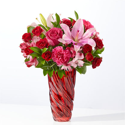 In Love Bouquet with Luxe Swirl Vase –  Heliconia Flowers Of Colombia, Cuddebackville NY