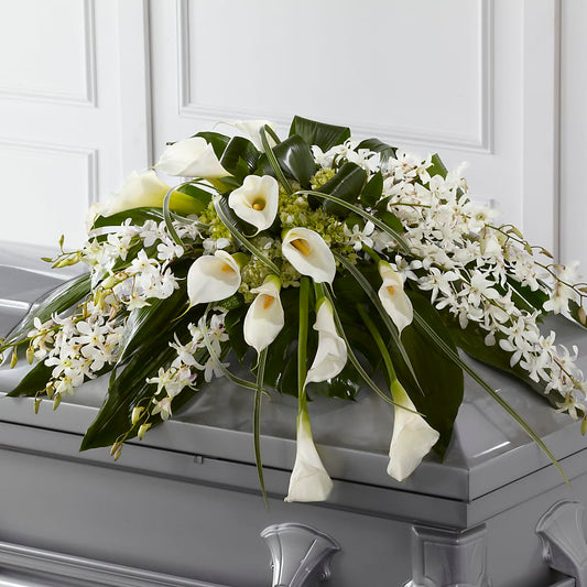 Angel Wings Casket Spray –  Heliconia Flowers Of Colombia, Cuddebackville NY