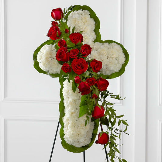Floral Cross Easel –  Heliconia Flowers Of Colombia, Cuddebackville NY