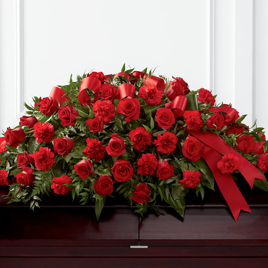 Tribute of Life Casket Spray –  Heliconia Flowers Of Colombia, Cuddebackville NY