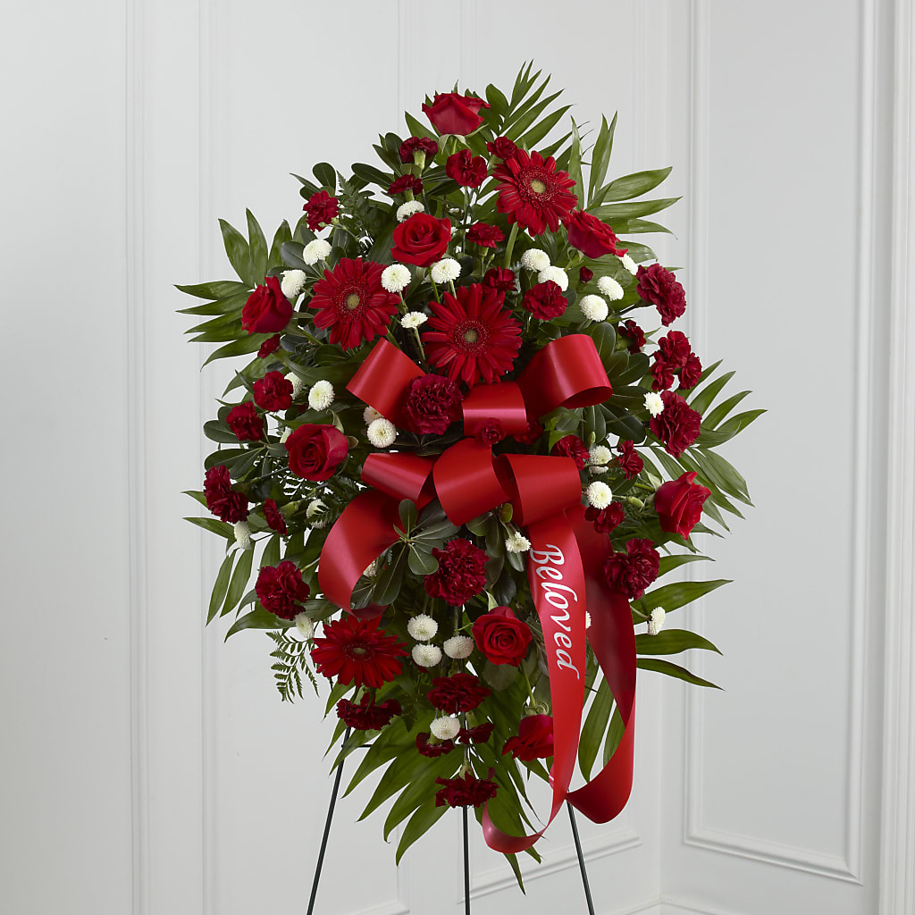 Treasured Memories Standing Spray –  Heliconia Flowers Of Colombia, Cuddebackville NY
