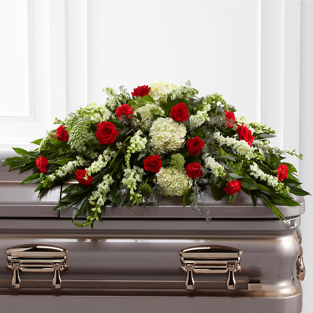 Sincerity Casket Spray –  Heliconia Flowers Of Colombia, Cuddebackville NY