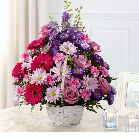 Pastel Peace Basket –  Heliconia Flowers Of Colombia, Cuddebackville NY