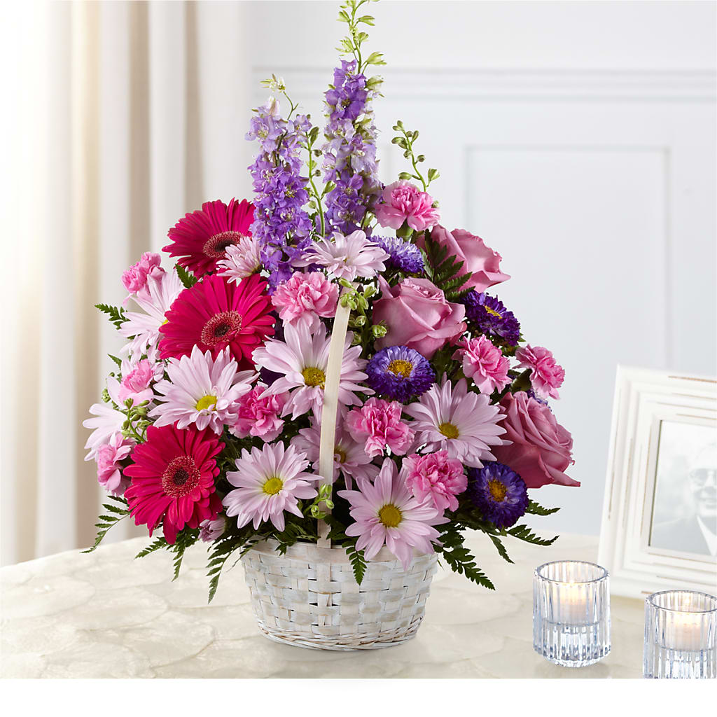 Pastel Peace Basket –  Heliconia Flowers Of Colombia, Cuddebackville NY