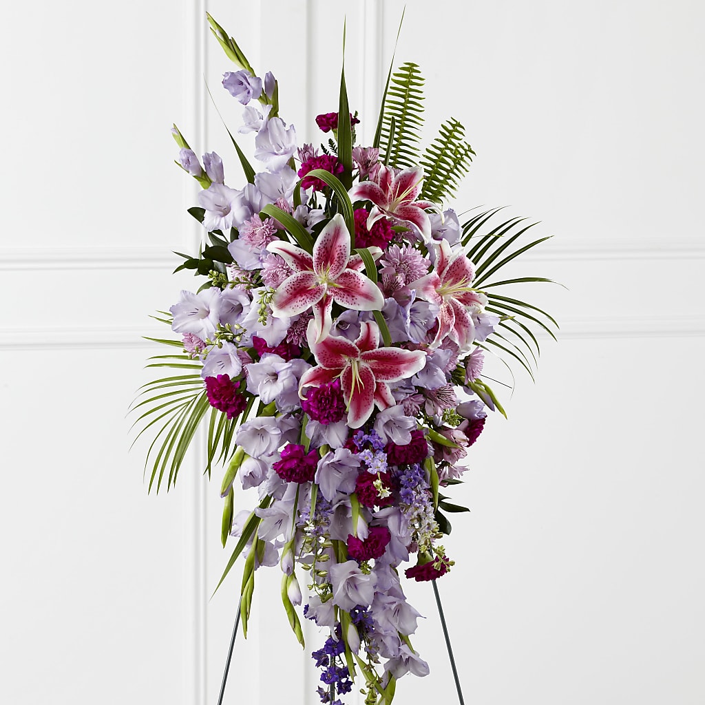 Tender Touch Standing Spray –  Heliconia Flowers Of Colombia, Cuddebackville NY