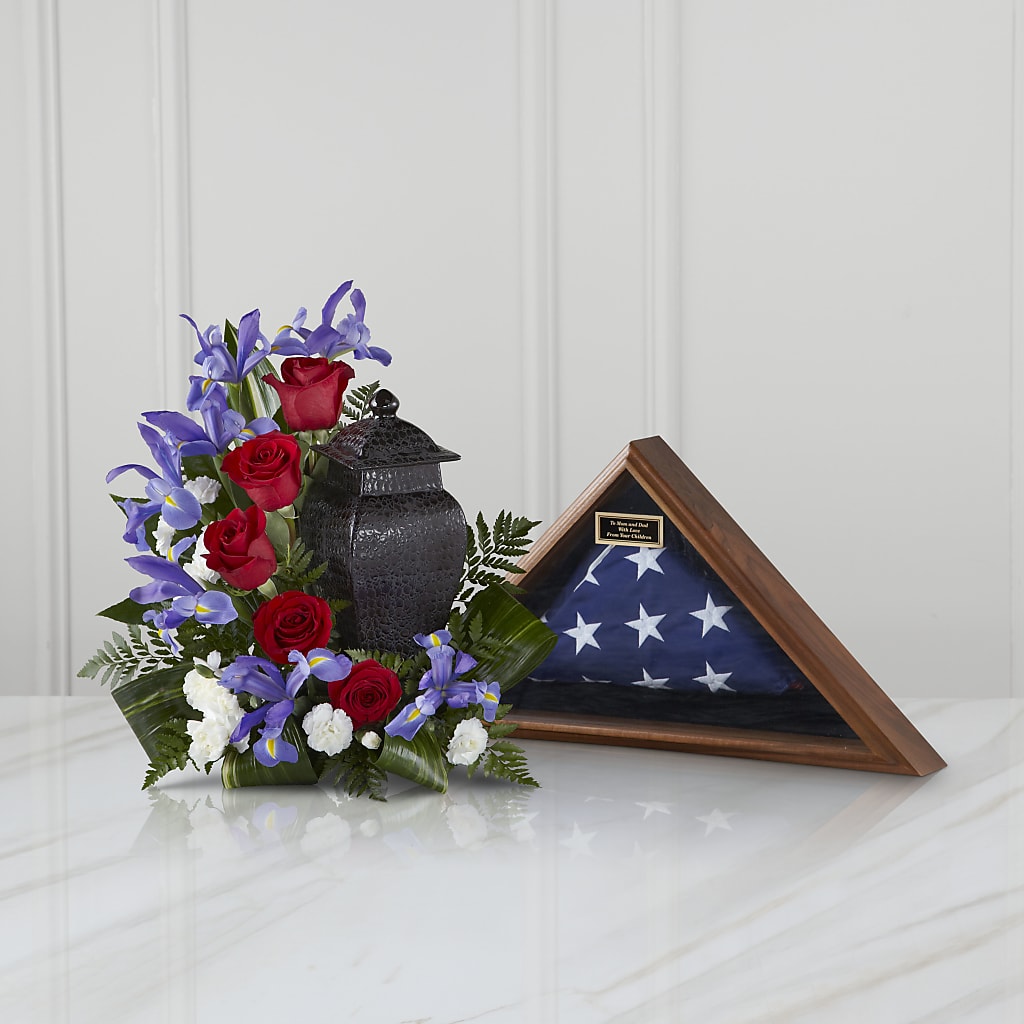 Patriotic Tribute Arrangement –  Heliconia Flowers Of Colombia, Cuddebackville NY