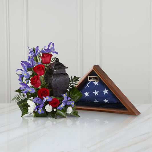 Patriotic Tribute Arrangement –  Heliconia Flowers Of Colombia, Cuddebackville NY