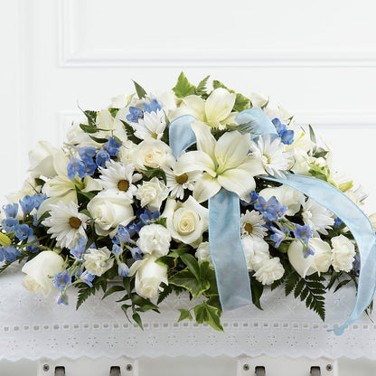 Tender Treasure Casket Spray –  Heliconia Flowers Of Colombia, Cuddebackville NY