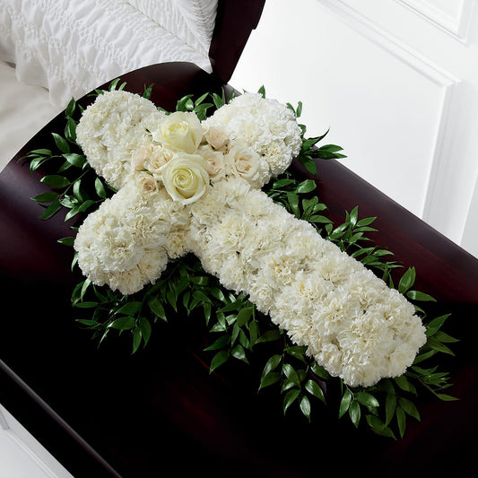 Peaceful Memories Casket Spray (Standard) –  Heliconia Flowers Of Colombia, Cuddebackville NY