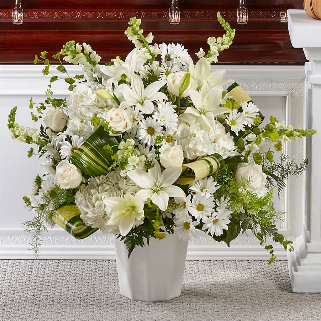 Thoughts of Tranquility Floor Basket –  Heliconia Flowers Of Colombia, Cuddebackville NY