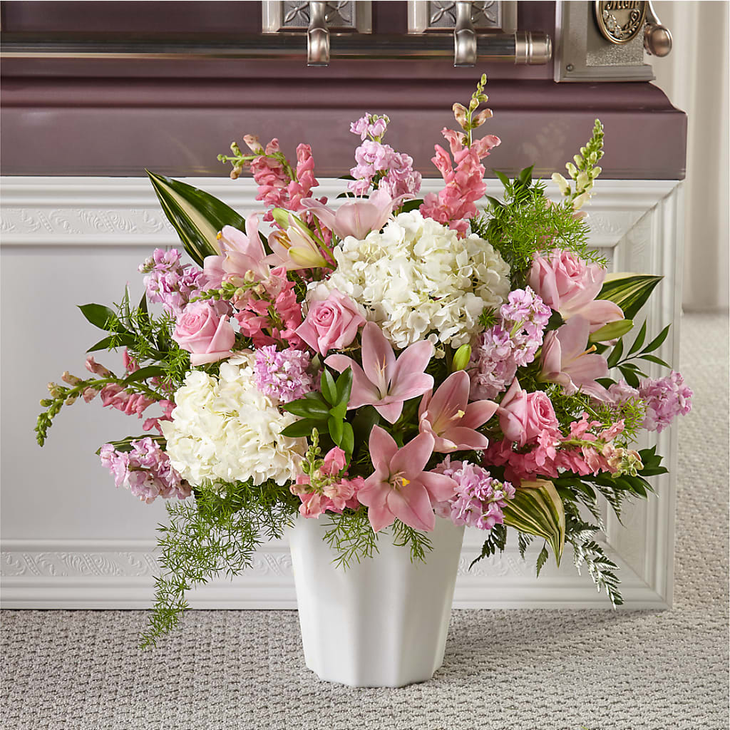 Simply Serene Floor Basket –  Heliconia Flowers Of Colombia, Cuddebackville NY