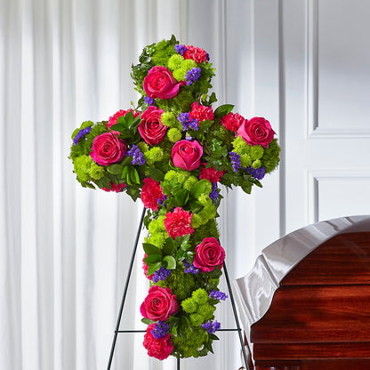 Tribute Rose Floral Cross –  Heliconia Flowers Of Colombia, Cuddebackville NY