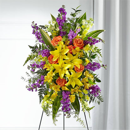 Thoughtful Prayers Standing Spray –  Heliconia Flowers Of Colombia, Cuddebackville NY