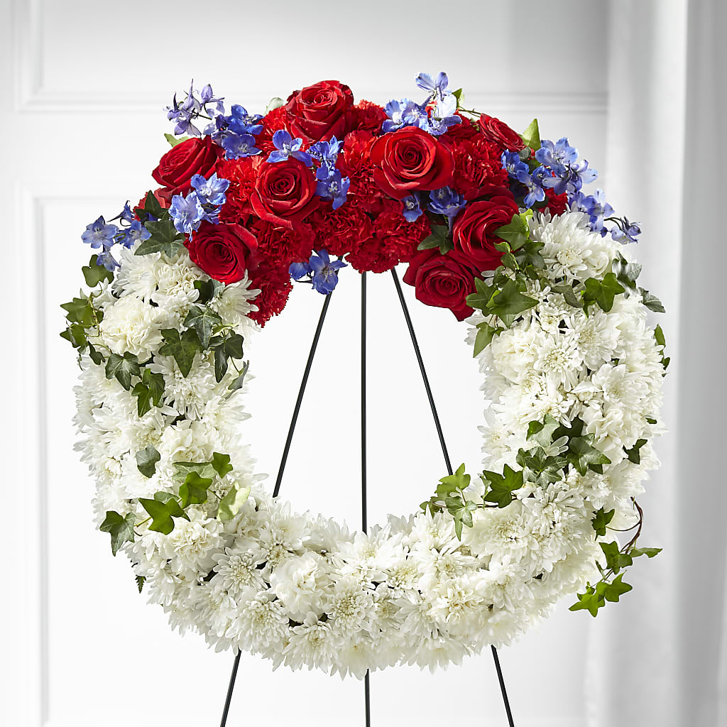 Patriotic Passion Wreath –  Heliconia Flowers Of Colombia, Cuddebackville NY