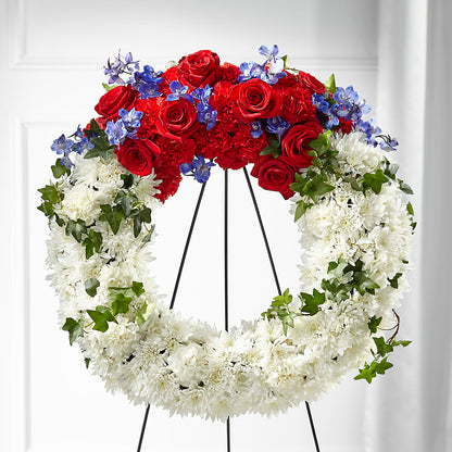 Patriotic Passion Wreath –  Heliconia Flowers Of Colombia, Cuddebackville NY