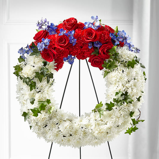 Patriotic Passion Wreath –  Heliconia Flowers Of Colombia, Cuddebackville NY