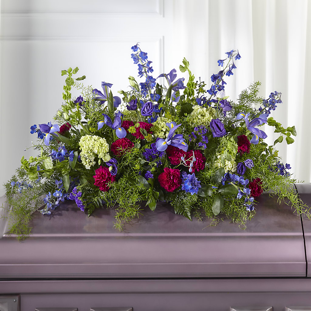 Always Treasured Casket Spray –  Heliconia Flowers Of Colombia, Cuddebackville NY