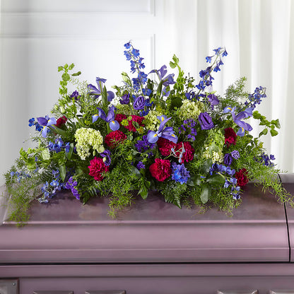 Always Treasured Casket Spray –  Heliconia Flowers Of Colombia, Cuddebackville NY