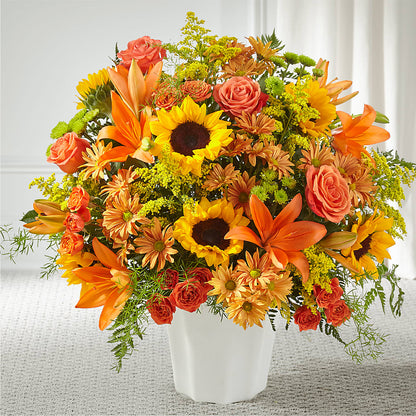 Harvest Thoughts Floor Basket –  Heliconia Flowers Of Colombia, Cuddebackville NY