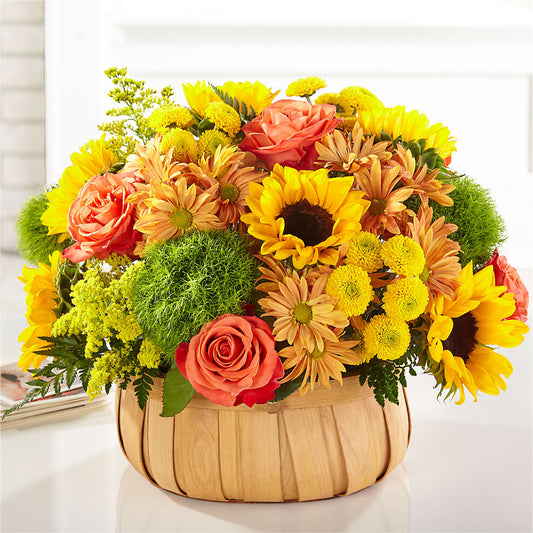 Harvest Sunflower Basket –  Heliconia Flowers Of Colombia, Cuddebackville NY