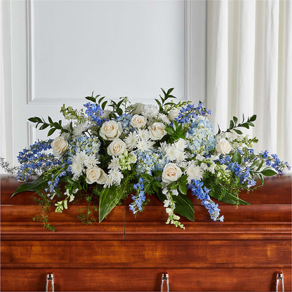 Timeless Essence Casket Spray –  Heliconia Flowers Of Colombia, Cuddebackville NY