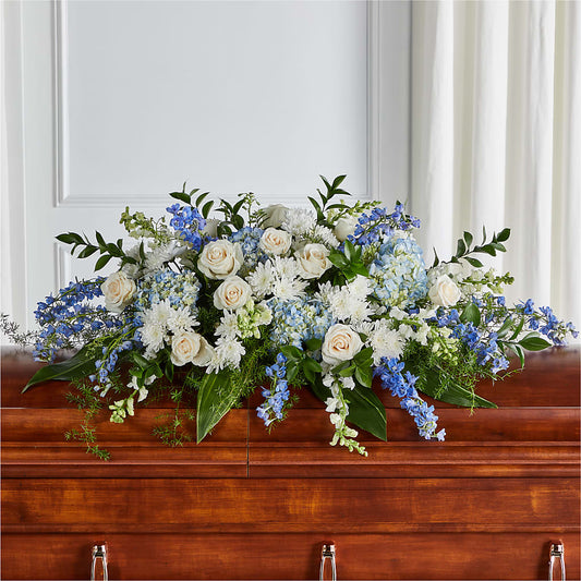 Timeless Essence Casket Spray –  Heliconia Flowers Of Colombia, Cuddebackville NY