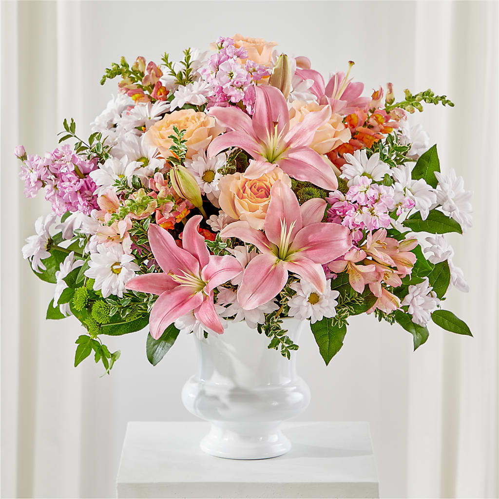 Heartfelt Gesture Urn Arrangement –  Heliconia Flowers Of Colombia, Cuddebackville NY
