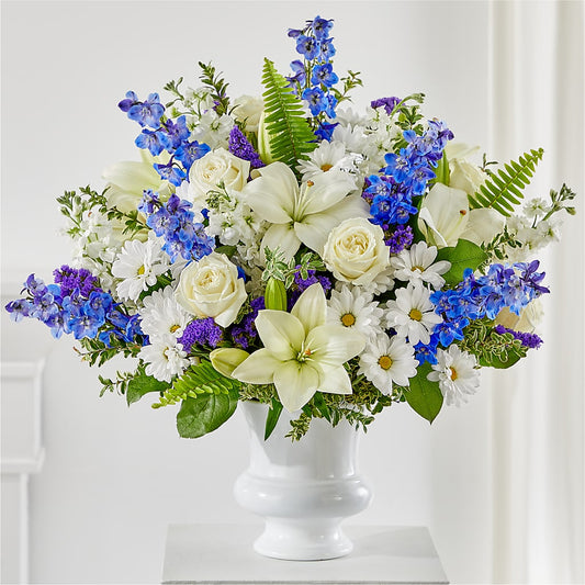 Expressions of Hope Urn Arrangement –  Heliconia Flowers Of Colombia, Cuddebackville NY