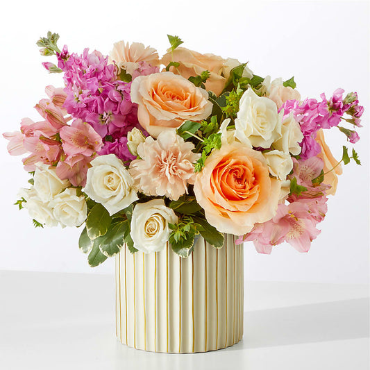 Paradise Bouquet with Ivory Vase –  Heliconia Flowers Of Colombia, Cuddebackville NY