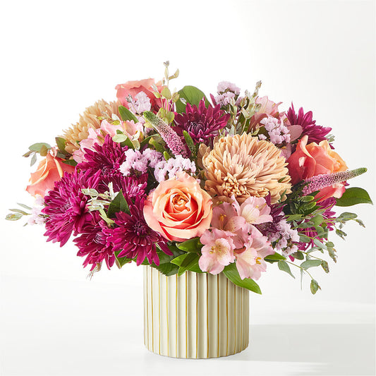 Berry Cobbler Bouquet with Ivory Vase –  Heliconia Flowers Of Colombia, Cuddebackville NY