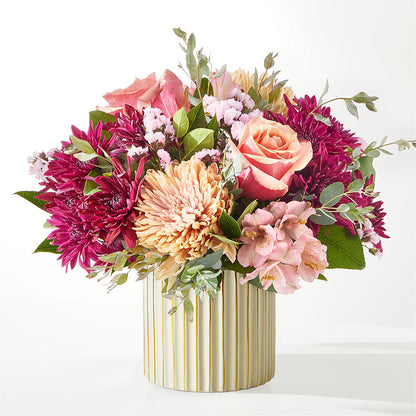Berry Cobbler Bouquet with Ivory Vase –  Heliconia Flowers Of Colombia, Cuddebackville NY