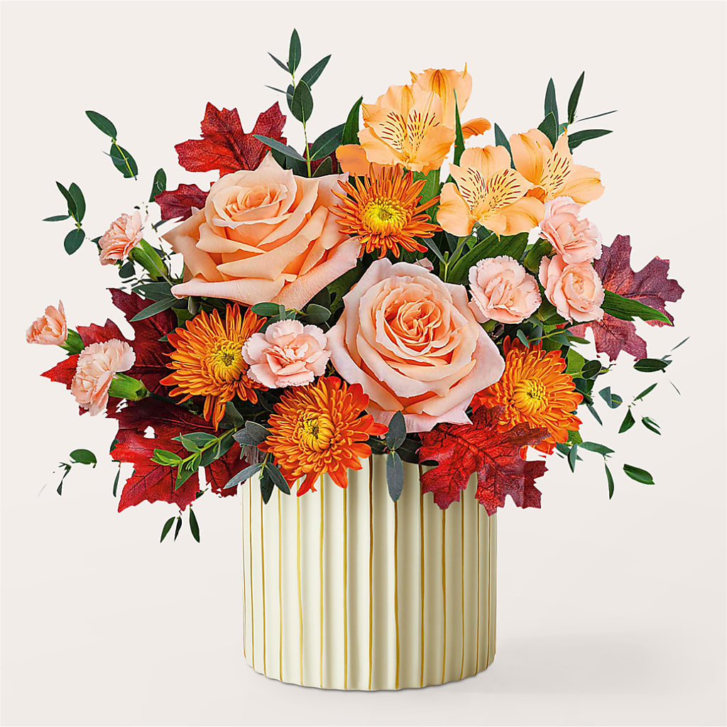 Spiced Latte Bouquet with Ivory Vase –  Heliconia Flowers Of Colombia, Cuddebackville NY