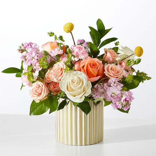 French Market Bouquet with Ivory Vase –  Heliconia Flowers Of Colombia, Cuddebackville NY
