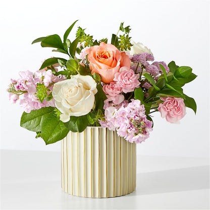 French Market Bouquet with Ivory Vase –  Heliconia Flowers Of Colombia, Cuddebackville NY