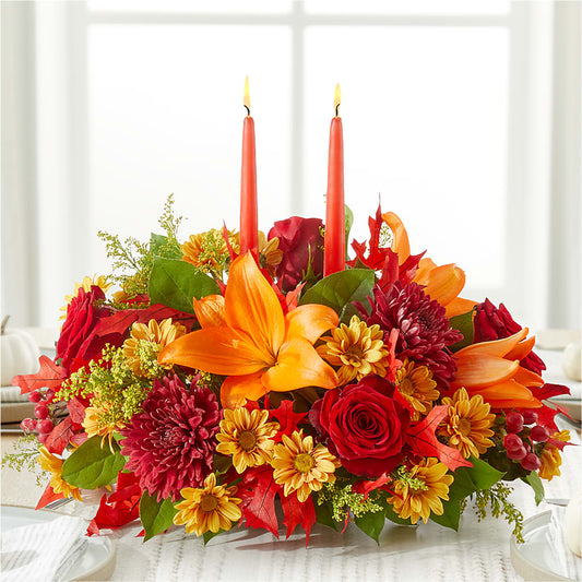 Autumn's Embrace Centerpiece –  Heliconia Flowers Of Colombia, Cuddebackville NY