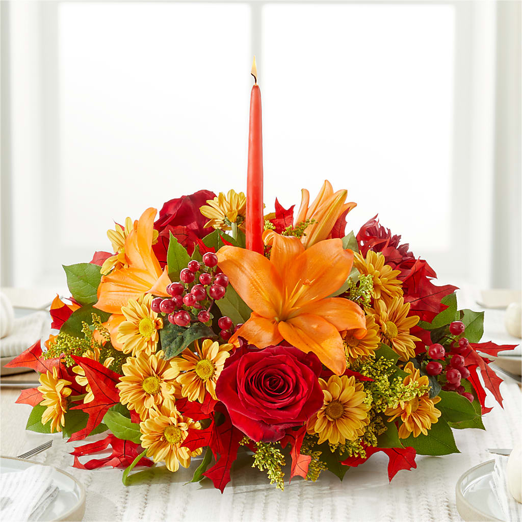 Autumn's Embrace Centerpiece –  Heliconia Flowers Of Colombia, Cuddebackville NY