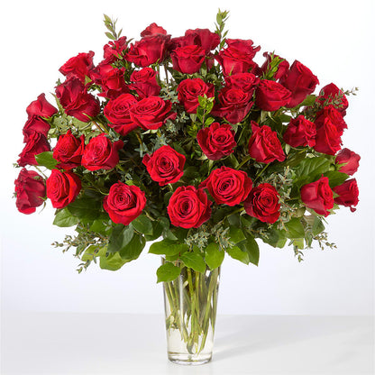 Forever Yours Fifty Stem Red Rose Bouquet –  Heliconia Flowers Of Colombia, Cuddebackville NY